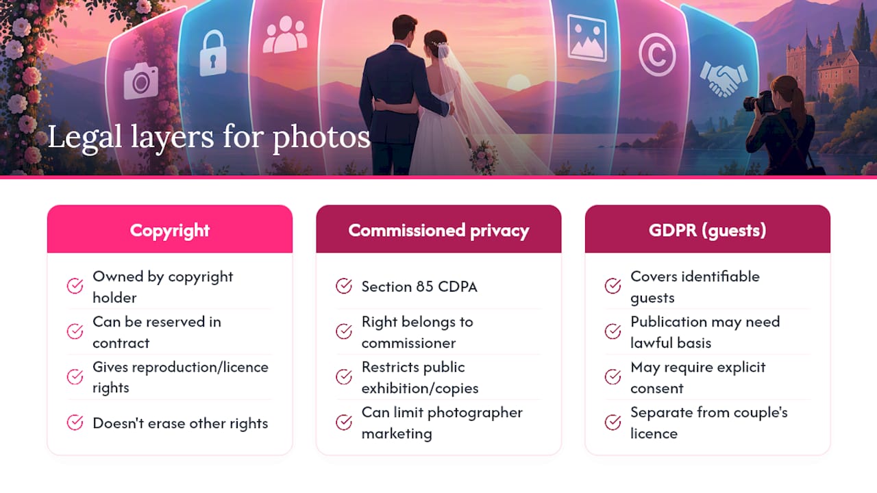 Diagram of copyright privacy and GDPR rights