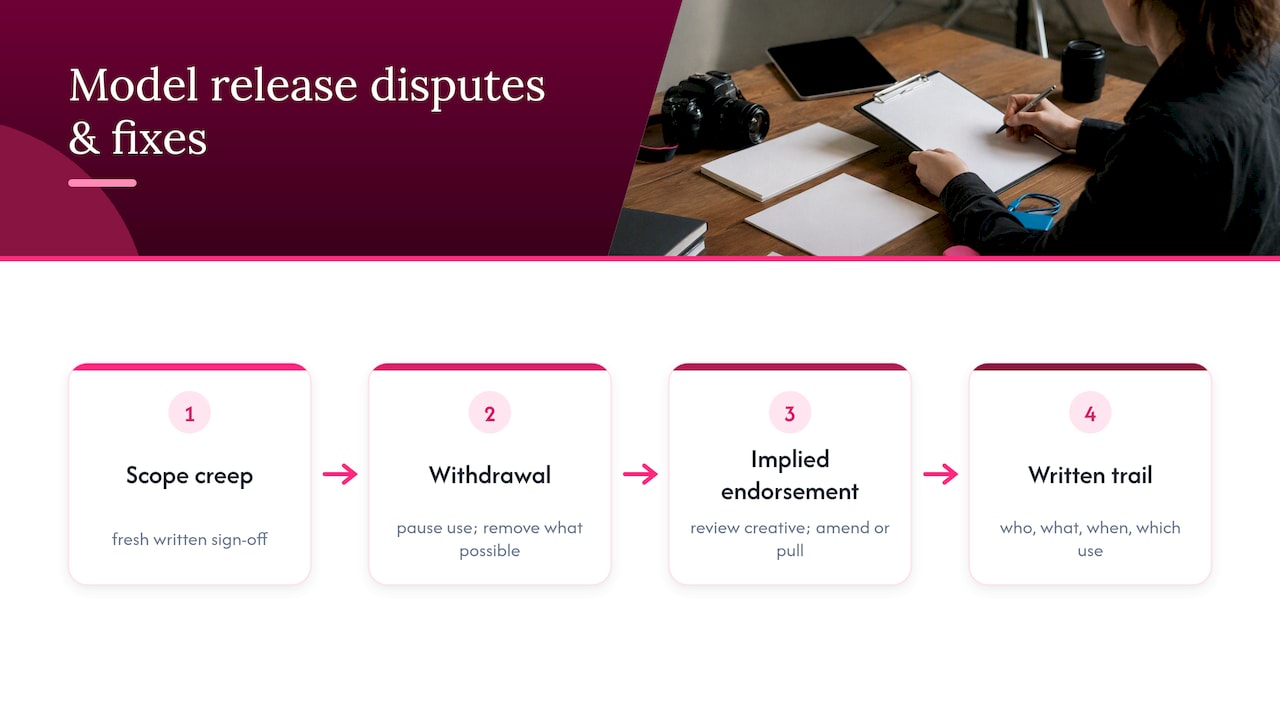 Three model release disputes and responses