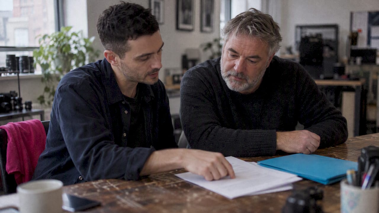 Two men reviewing a model release