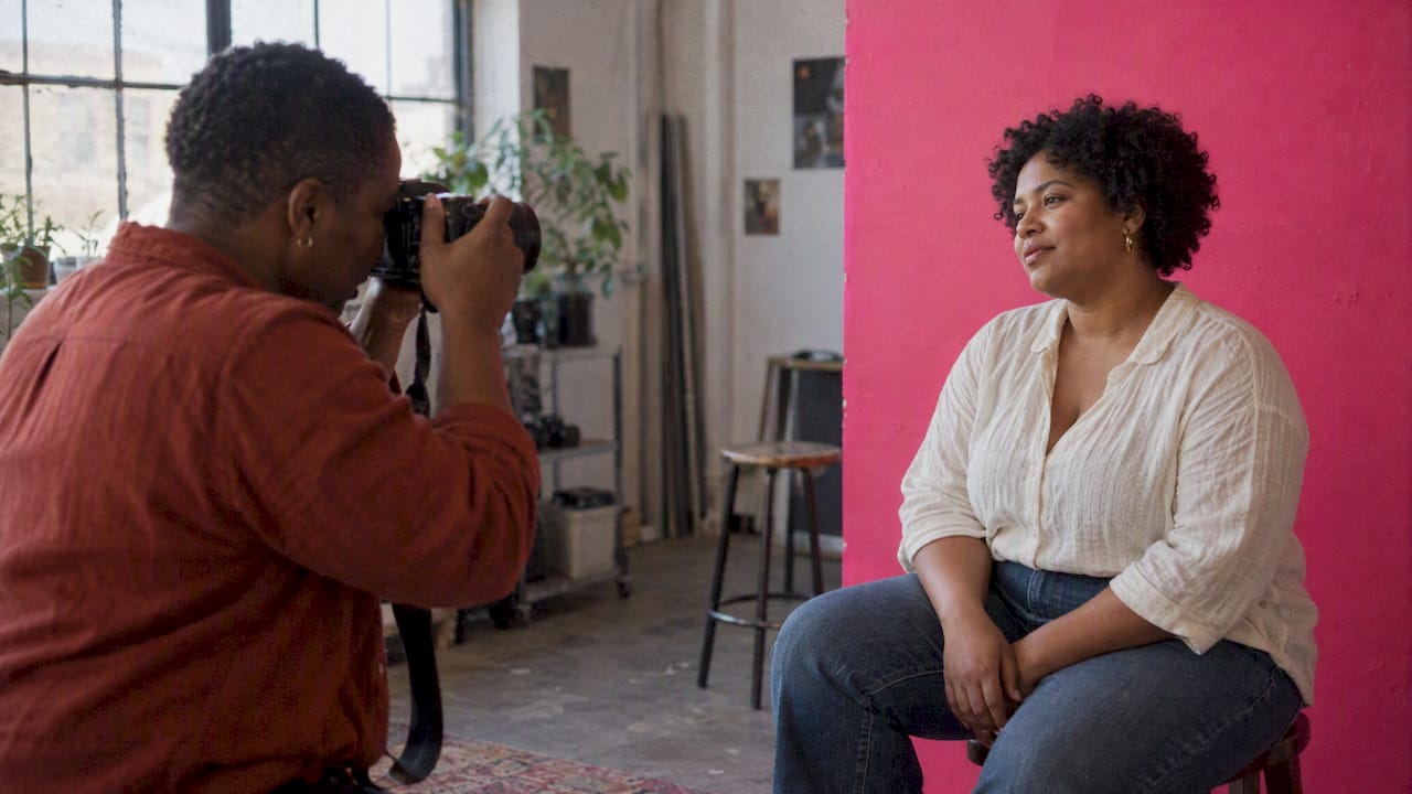 Queer photographer making a commissioned portrait